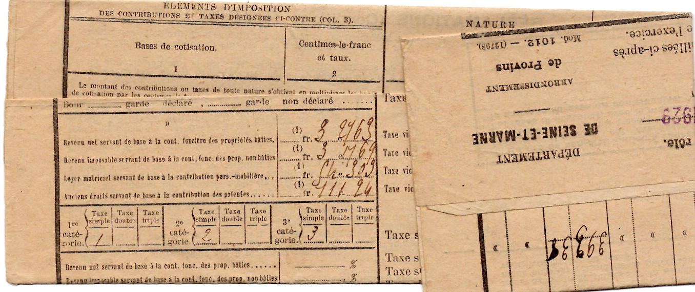 1 BLANC 1C BANDE DE 4 SUR AVERTISSEMENT COMMUNE SALINS SEINE ET MARNE 1929