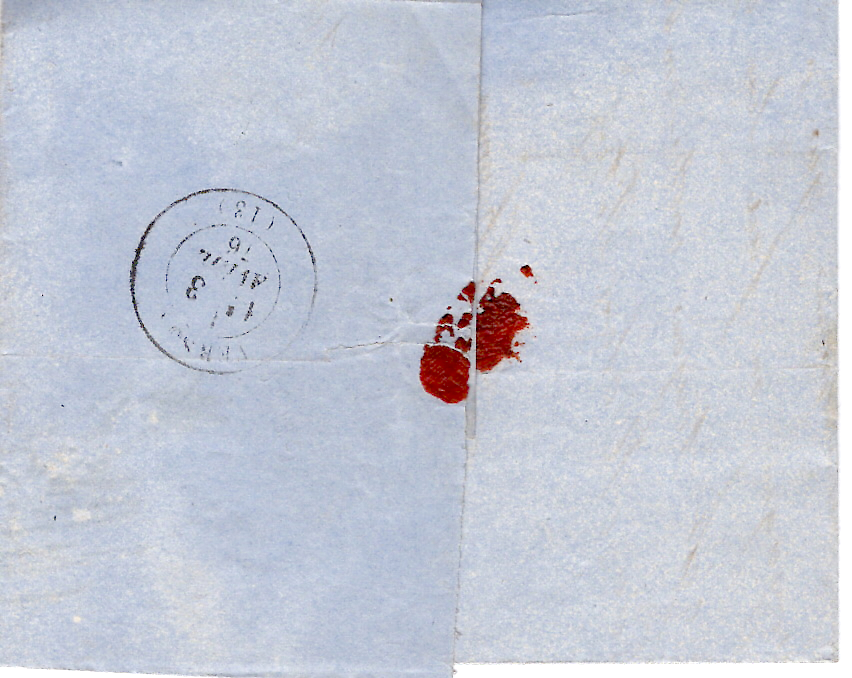 1 CERES 25C LETTRE TYPE 16 CERISY LA FORET AVIL 1876 (48) LETTRE MANCHE