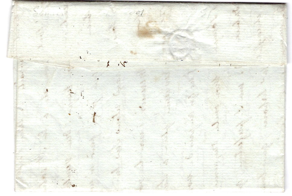 1 CHARENTE INFERIEURE DOUBLE CURSIVE 16 TONNAY ST JEAN G'ANGELY 1819 LETTRE POUR RUFFEC COTE 420€