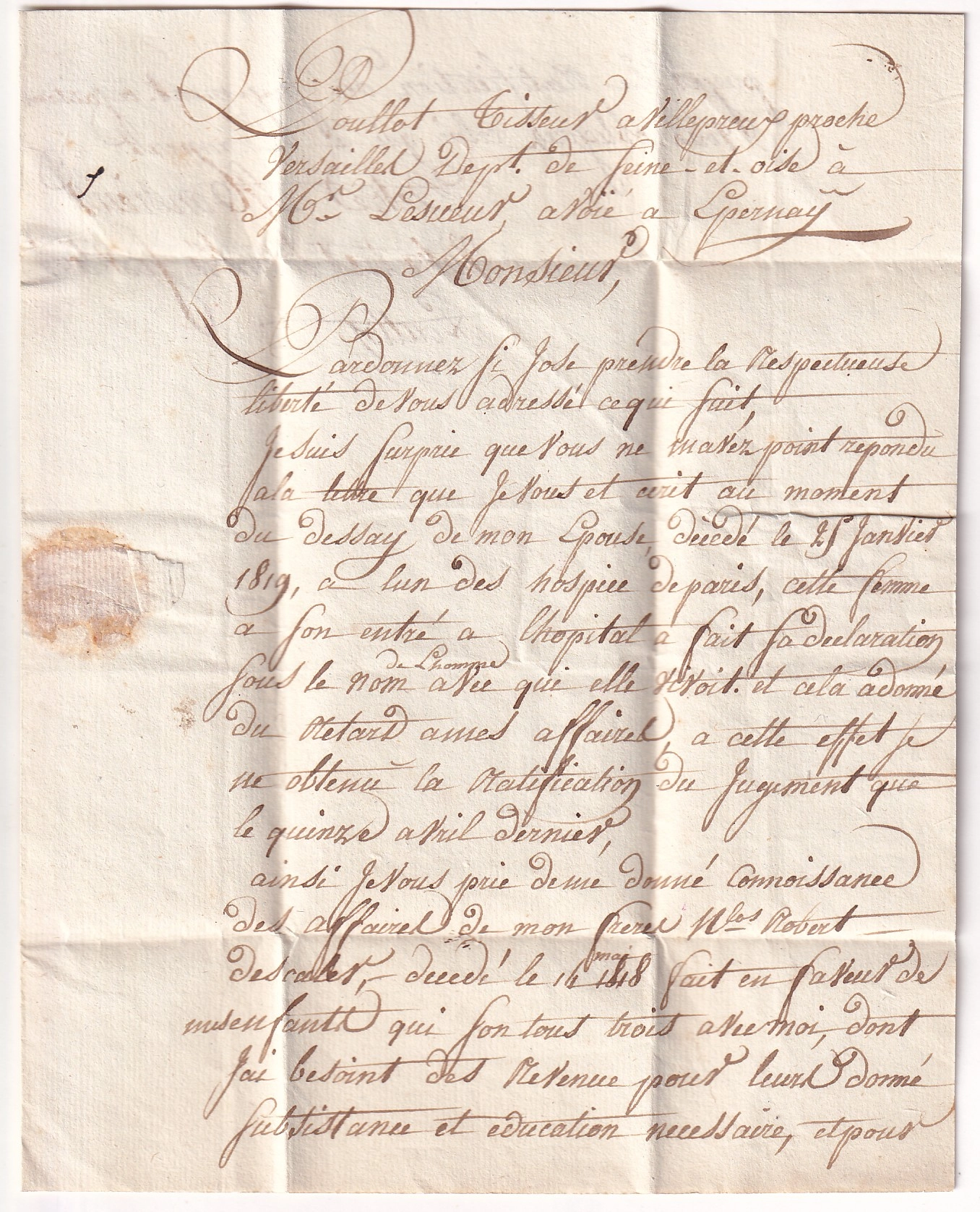 2 DOUBLE CURSIVE 72 VILLEPREUX VERSAILLES SEINE ET OISE + P72P VERSAILLES POUR EPERNAY MARNE