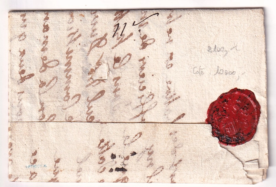 1 MARQUE ANTIBES + FRANC + CAD ROUGE FERM GEN DES POSTES PORT PAYE PARIS 1747 LENAIN N°34A INDICE 31 VAR ALPES MARITIMES