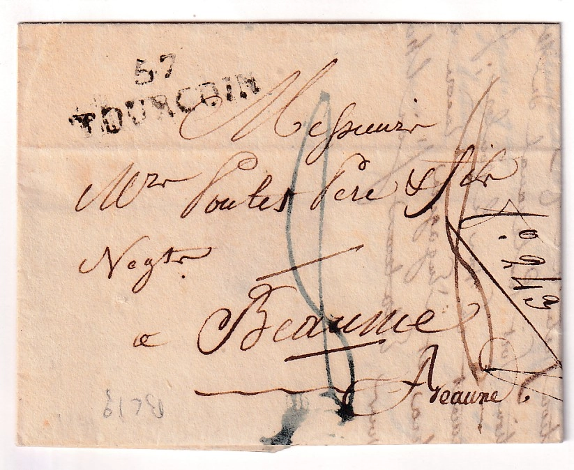 1 DEBOURSE DEB 24 BAUME LES DAMES DOUBS 1824 DEPART TOURCOING NORD INDICE 19