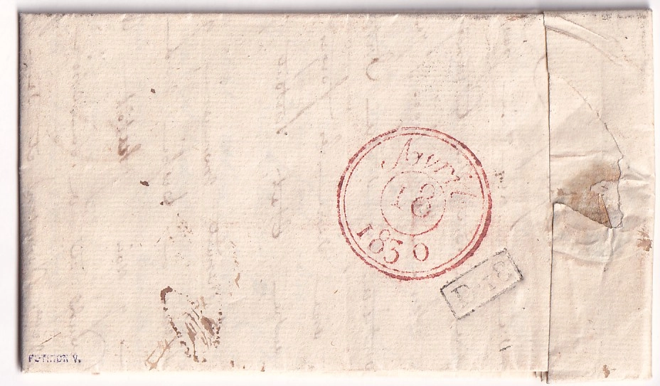 1 DOUBLE CURSIVE 47 POUANCE CRAON MAINE ET LOIRE 1830 POUR PARIS INDICE 19