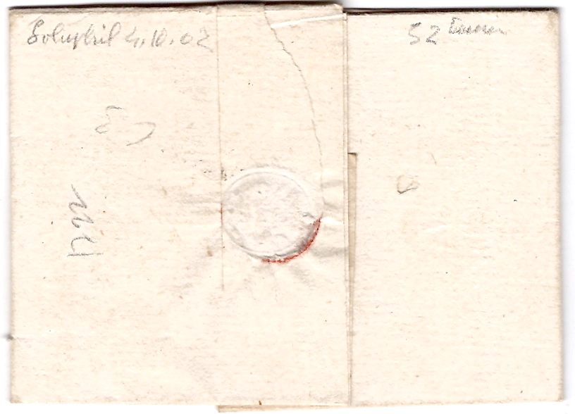 1 MARQUE DE STRASBOURG BAS RHIN LENAIN N° 3 1722 LETTRE POUR NANCY  COTE 420€