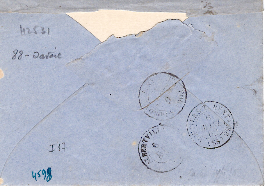 1 N° 14 PC 4195 AIME 9 AVRIL 1862  + OR LETTRE SANS TEXTE