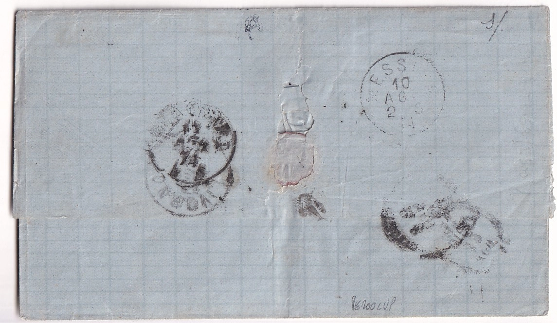 1 N°56 PAIRE GC 5098 SMYRNE TURQUIE BFE BM DE ALEP ALEPPO SYRIE SYRIA POUR LIVOURNE LIVORNO ITALIE ITALIA