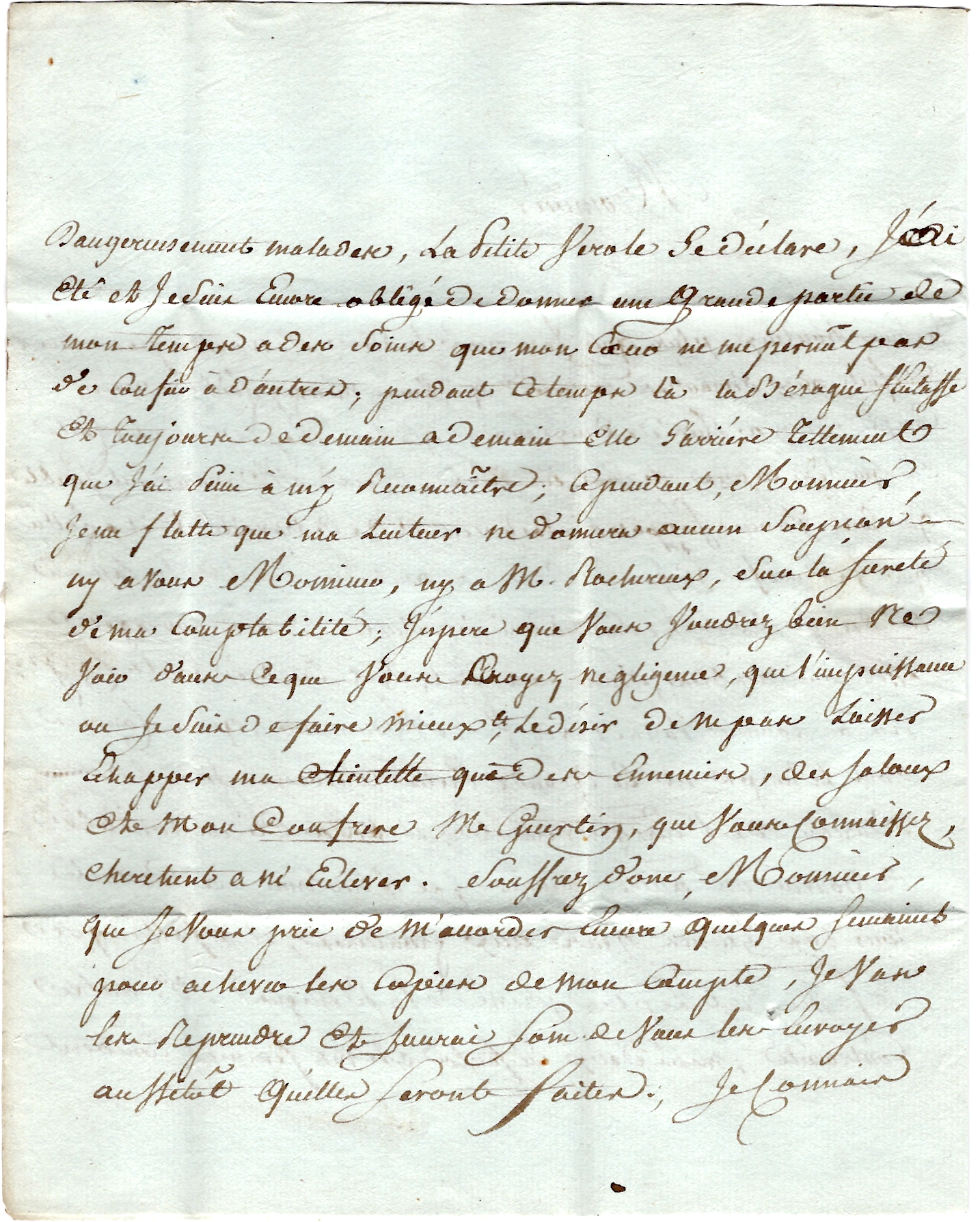 3 MARQUE MANUSCRIT BLERE 1791 LETTRE POUR PARIS VERSO CHIFFRE ROUGE 10