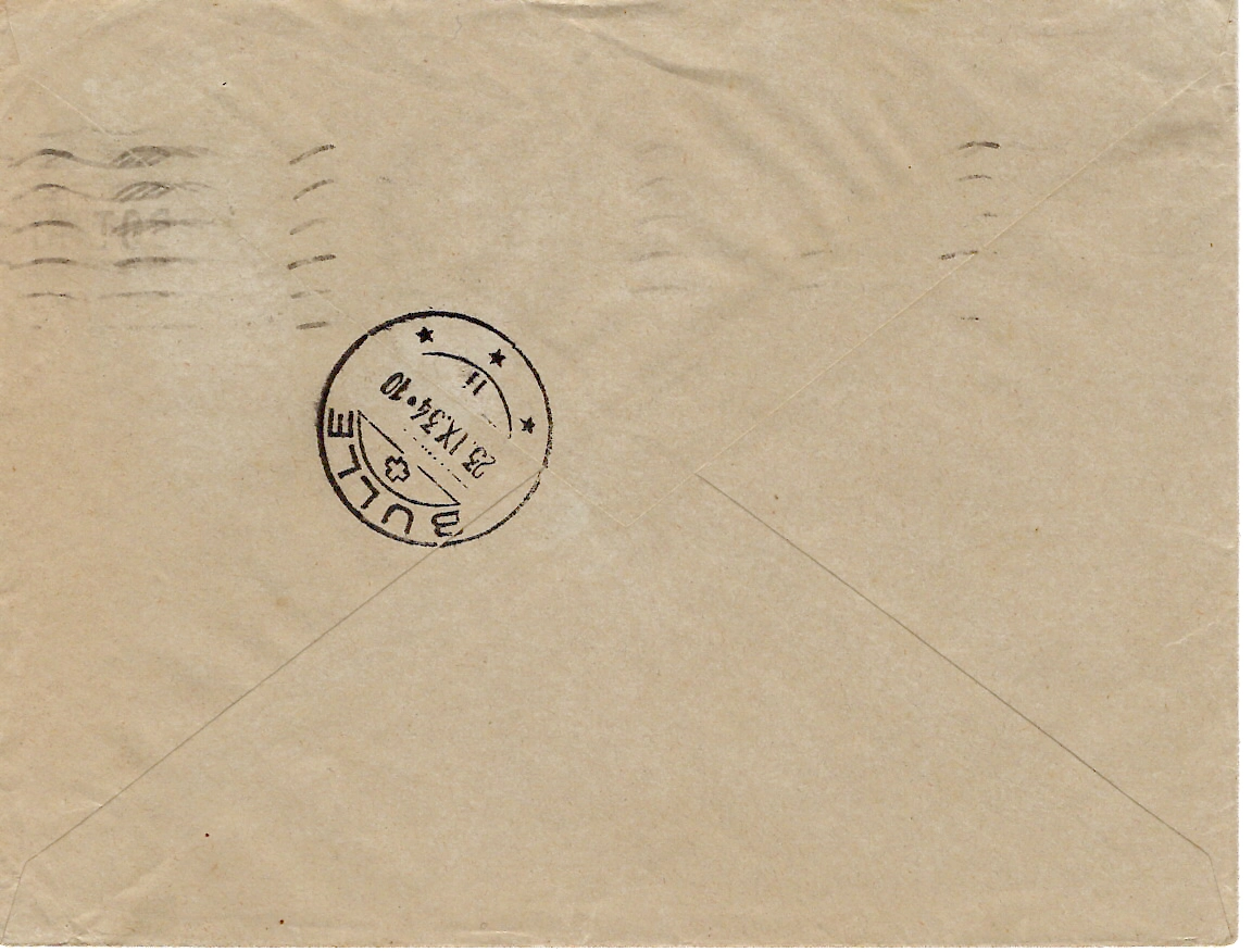 1 TOGO 50CX2+AOF SENEGAL 1FR50 LETTRE MECANIQUE MARSEILLE GARE PAQUEBOT 22.IX.1934 POUR SUISSE