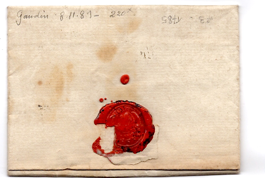 1 ISERE MARQUE PONT DE BEAUVOISIN 1785 LETTRE POUR ROMANS