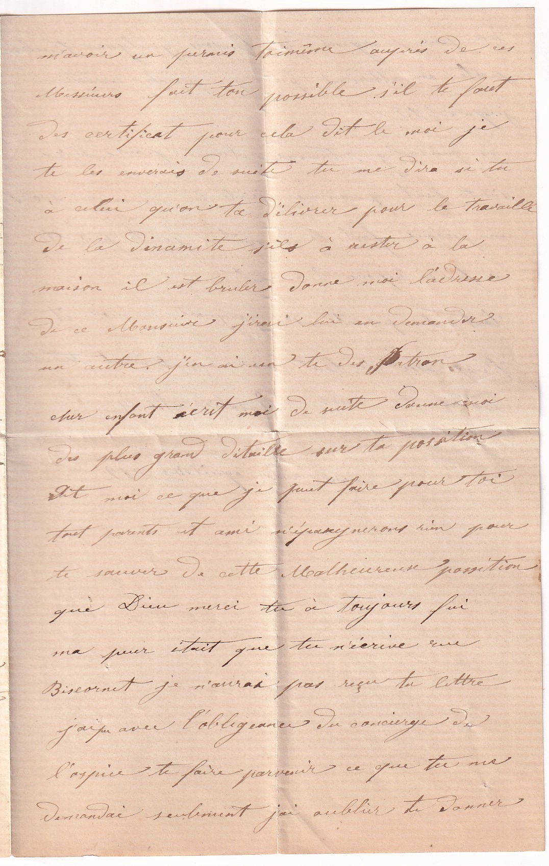 3 N°46B ETOILE PARIS 8 JUIN 1871 LETTRE POUR UN DETENU A L' HOPITAL MILITAIRE A VERSAILLES COMMUNE DE PARIS