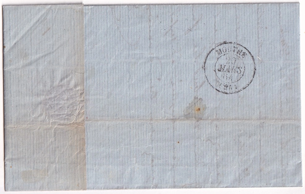1 N°21 GC 1575 LES FRAITES DOUBS CAD TYPE 22 POUR MOUTHE