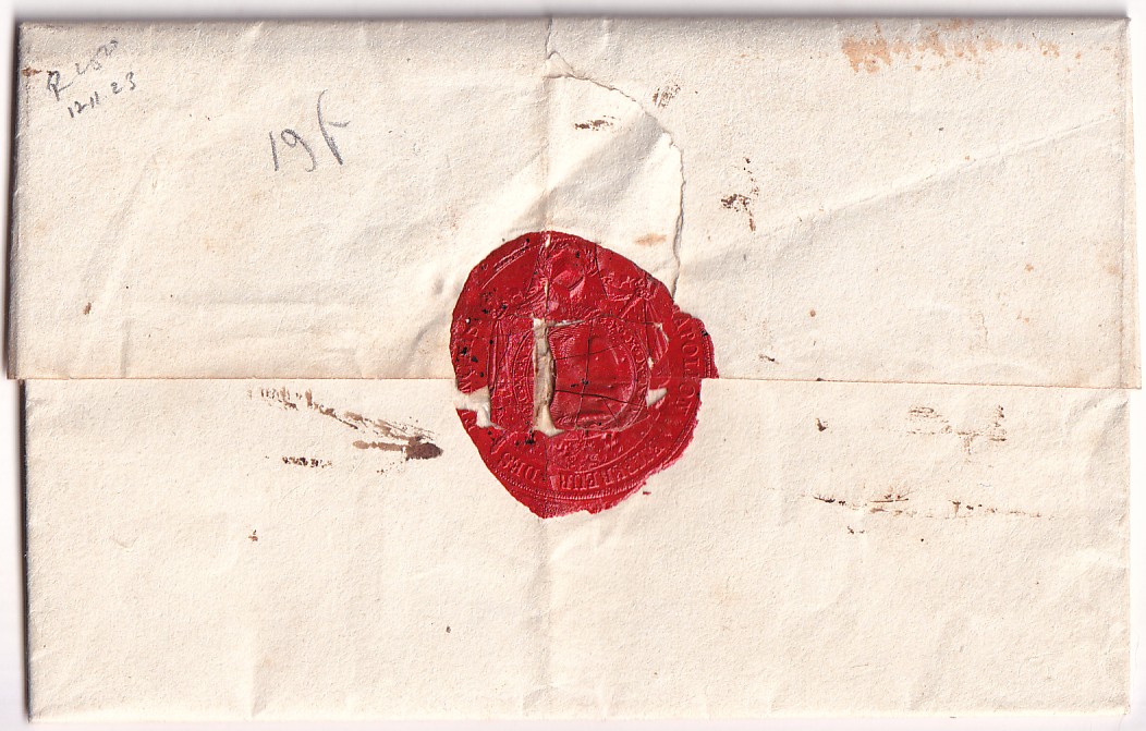 1 MARQUE ST CLOUD POSTE PRES LE GOUVERNEMENT EN ROUGE AN14 CONTRESEING LE MINISTRE D'ETAT 1805