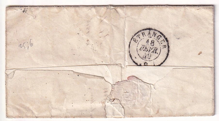 2 N°3 GRILLE PAULHAGUET HAUTE LOIRE 15 FEVRIER 1849 POUR PARIS