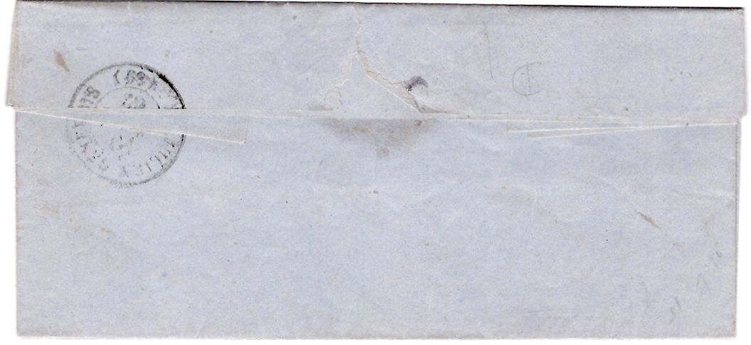 1 N° 14 PC 4228 TYPE 15 REIGNIER 1862 LETTRE + BOITE D FILLINGES