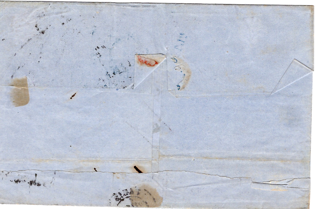 1 N° 14B BANDE DE 4+ BANDE DE 3+1 LETTRE LOSANGE K PARIS K 1861 CADIZ ESPAGNE ESPANA