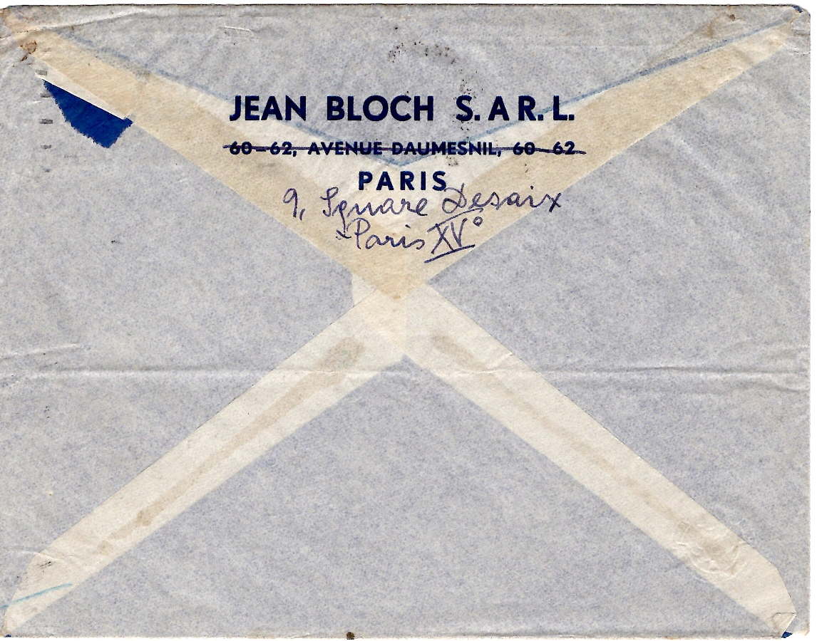 1 BLASON 10FR+ TIMBRE TAXE 1FRX2 LETTRE AVION PARIS 30.V.1946 + RAJOUT 2FR 31.5.1946 POUR USA