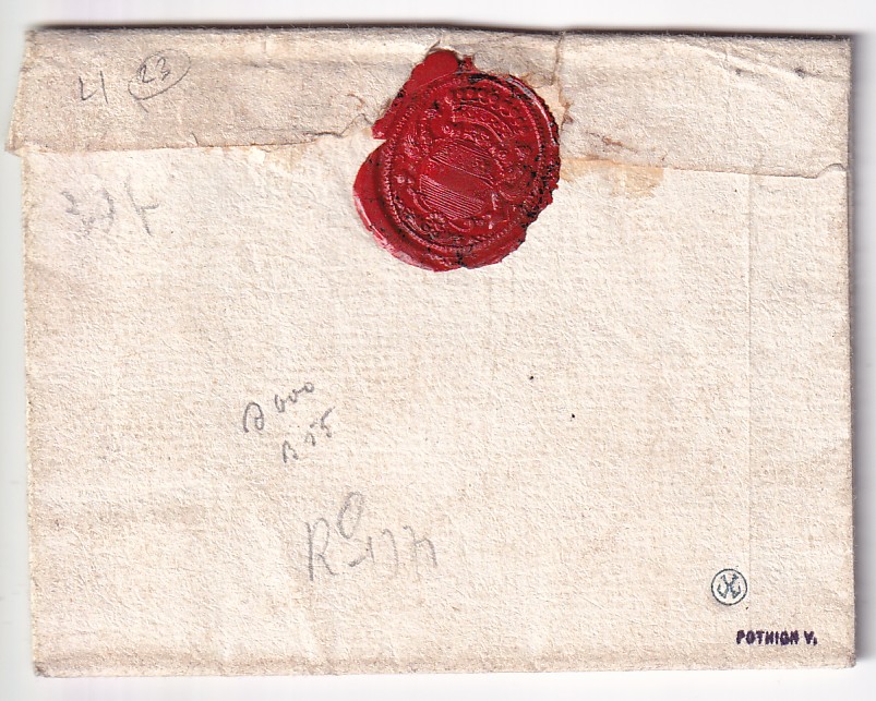 1 MARQUE ST HUBERT LE ROI SEINE ET OISE LENAIN N°1 INDICE 24 POUR MANTES REEXPEDIEE BELLEMARE SEINE INFERIEURE