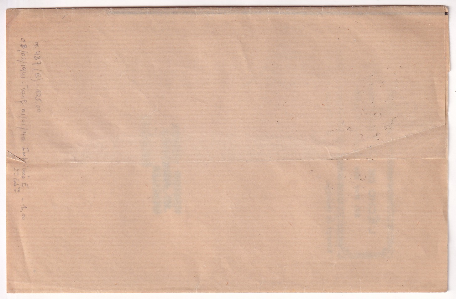 1 N°487 SEUL SUR BANDE DE JOURNAL TARIF IMPRIME 2EME ECHELON AMIENS SOMME 1941 POUR BRUXELLES BELGIQUE CENSURE ALLEMANDE