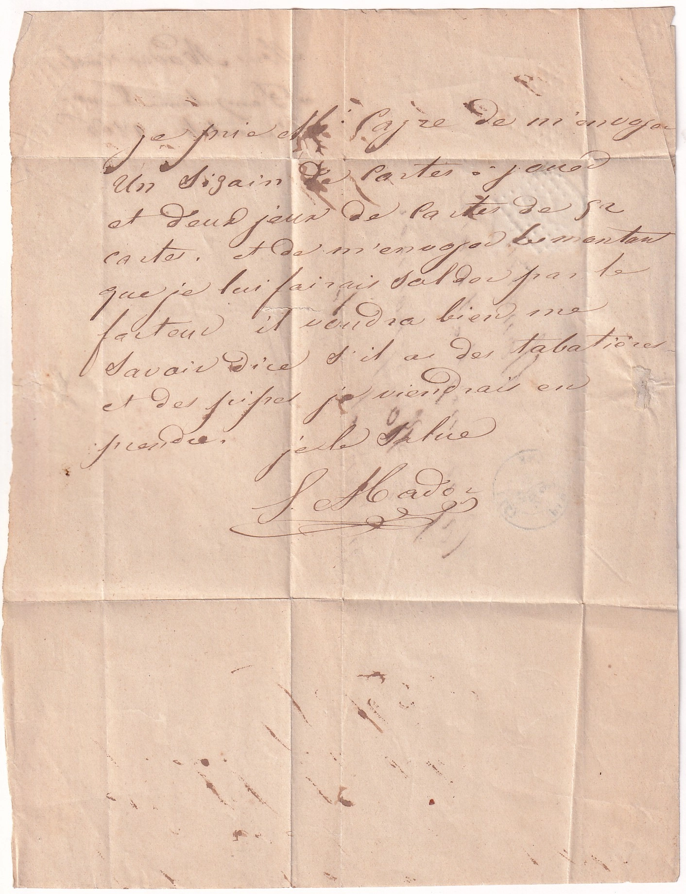 1 N°21 TAXE TAMPON 30 SUR TIMBRE GC 2778 PAMPELONNE TARN POUR MIRANDOL