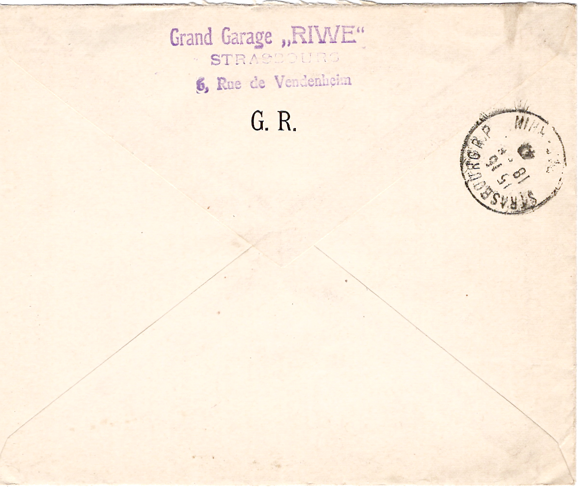1 GANDON 4FR50 PAIRE LETTRE REC FRANCHISE REC PROVISOIRE STRASBOURG QUAI DE PARIS 19.6.1947