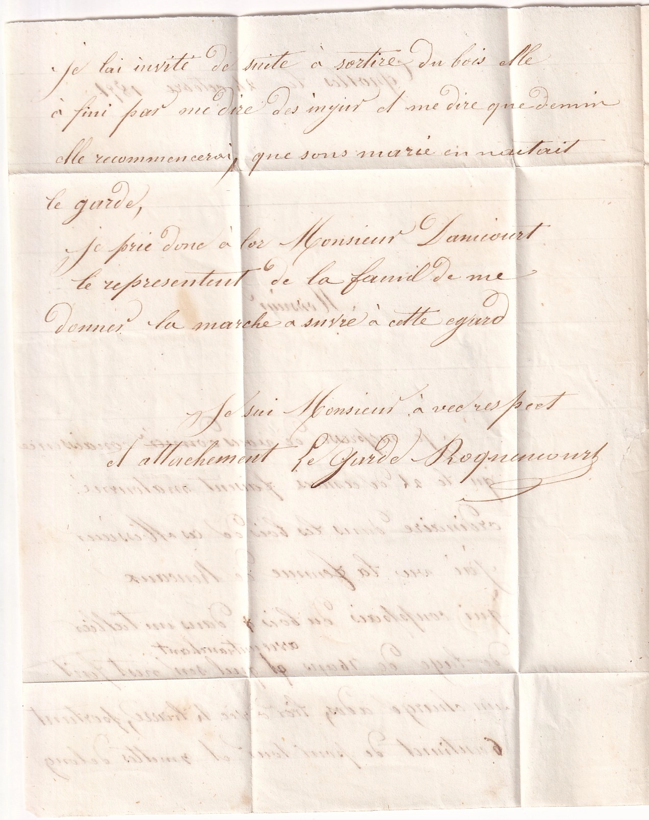 3 N°4 GRILLE NOYON OISE CURSIVE 58 BEAULIEU LES FONTAINES OR OGGNOLLES 1851 POUR PERONNE SOMME