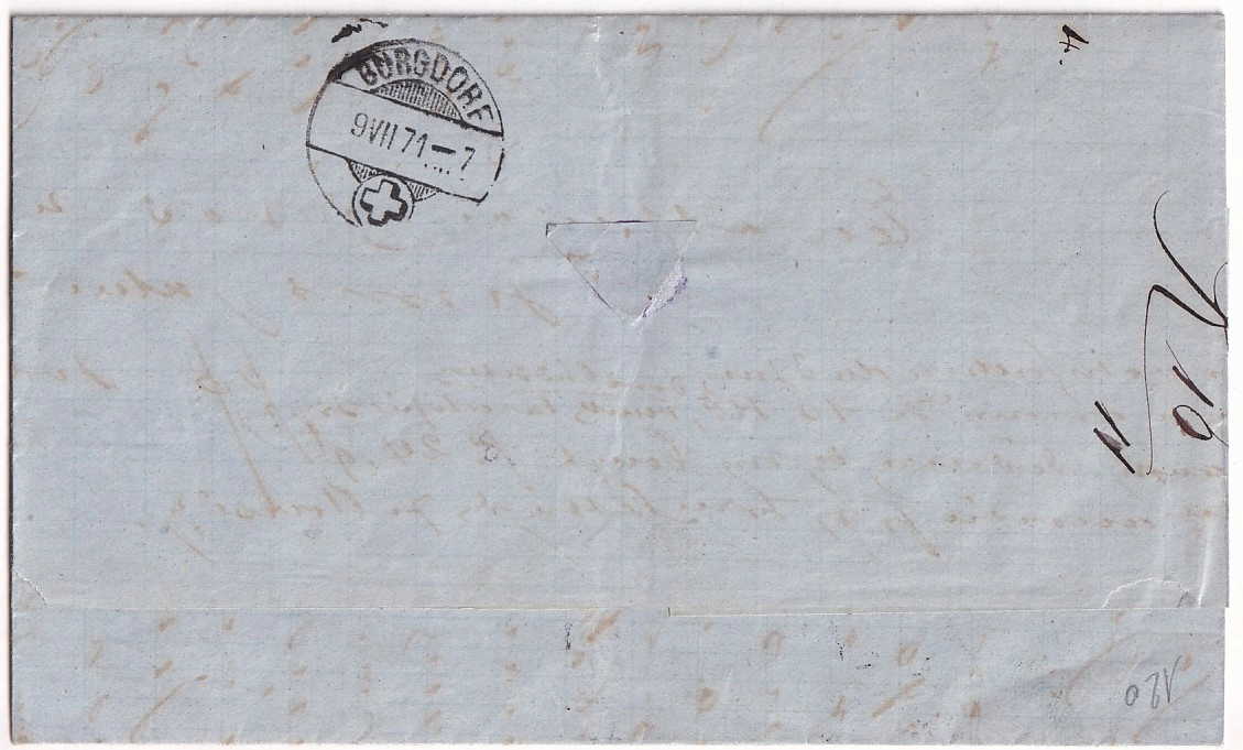 1 ALSACE LORRAINE N°5 X3 WASSELNHEIM WASSELONNE BAS RHIN POUR BURGDORF SUISSE 8 SEPT 1871