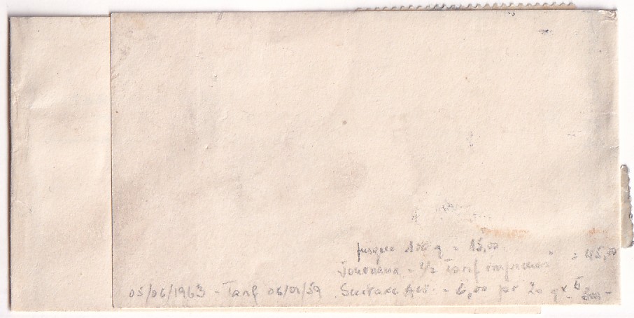 1 N°1313 SEUL SUR BANDE DE JOURNAL PAR AVION PARIS 1963 POUR BRUXELLES BELGIQUE IMPRIME ETRANGER