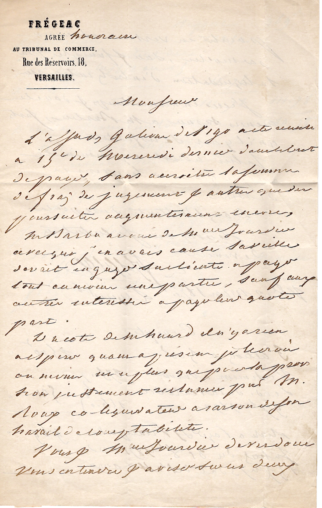 2 N° 60 VARIETE  DOUBLE FILET GC VERSAILLES 2 MARS 1874 LETTRE RARE
