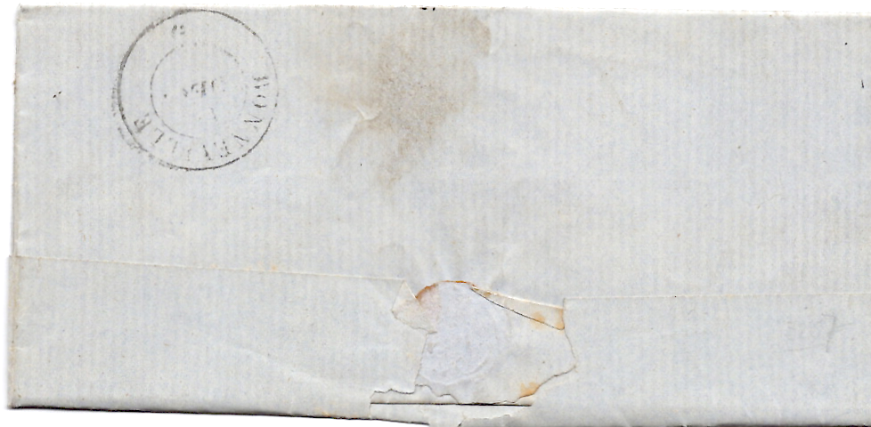 1 SARDE 20C NUANCE FONCE LETTRE THONON 1855 POUR BONNEVILLE