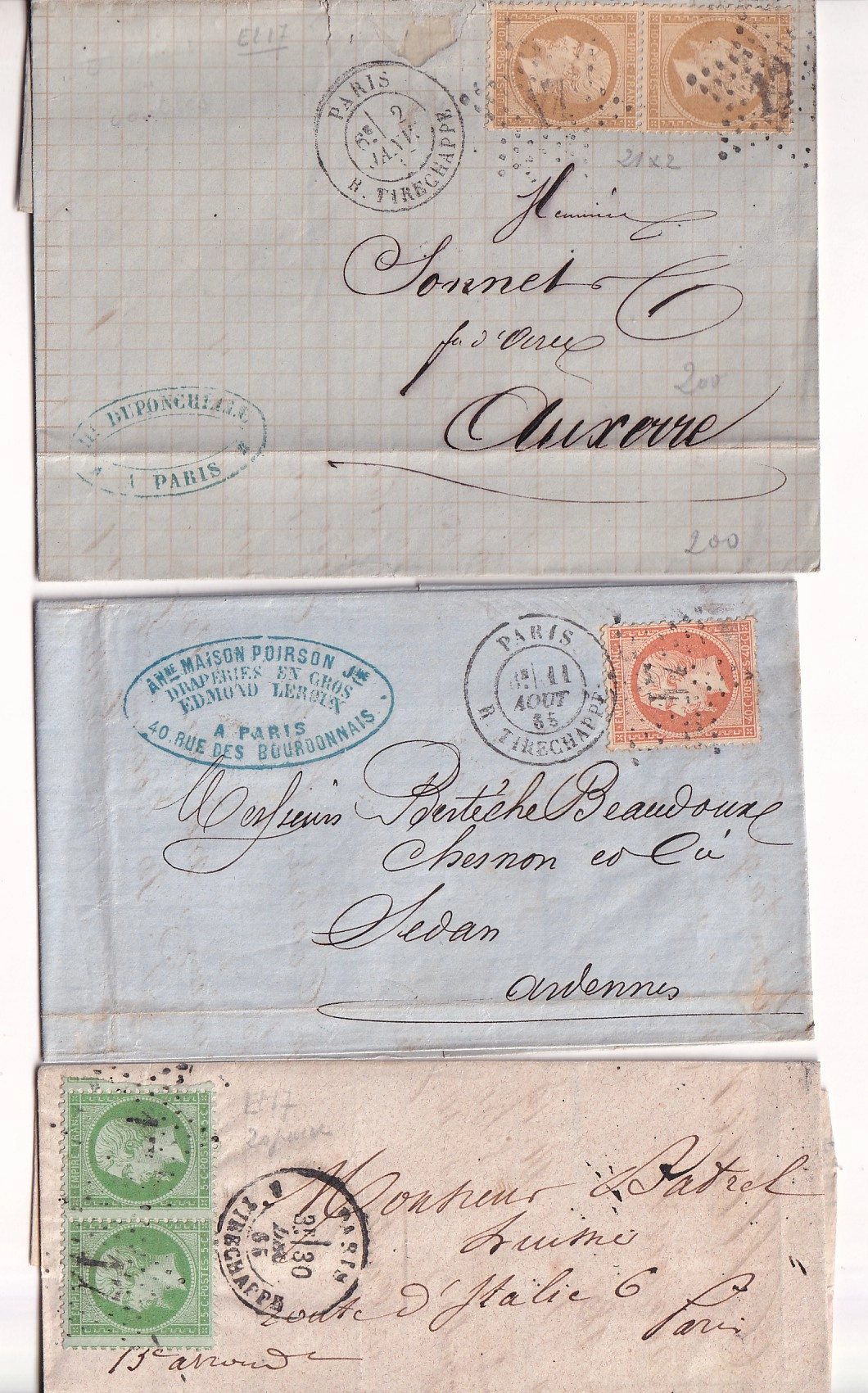 2 LOT ETOILE 17 PARIS DE 13 LETTRES DONT N°36