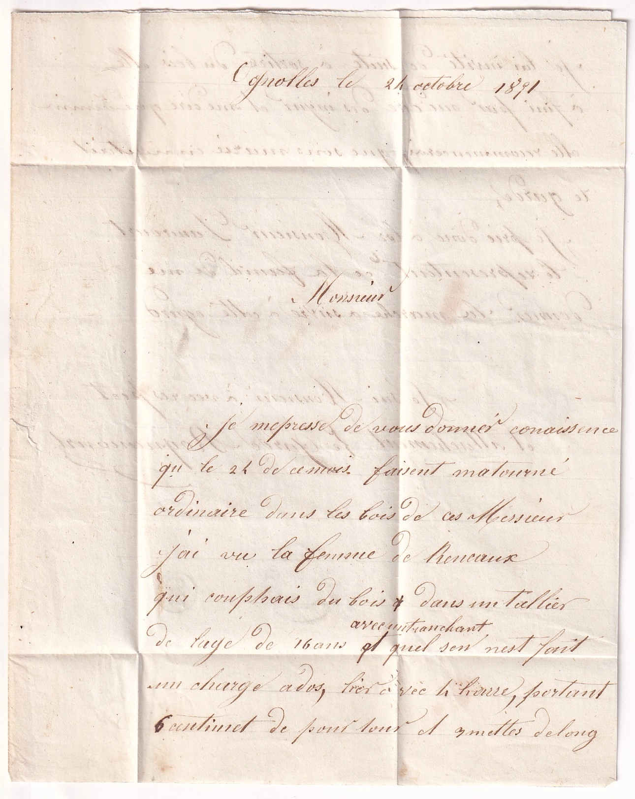2 N°4 GRILLE NOYON OISE CURSIVE 58 BEAULIEU LES FONTAINES OR OGGNOLLES 1851 POUR PERONNE SOMME
