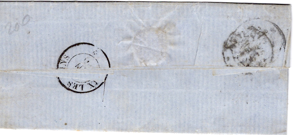 1 SARDE 20C ST JEOIRE 26 JANV 1860 LETTRE ECRITE BOGEVE POUR ANNECY HAUTE SAVOIE