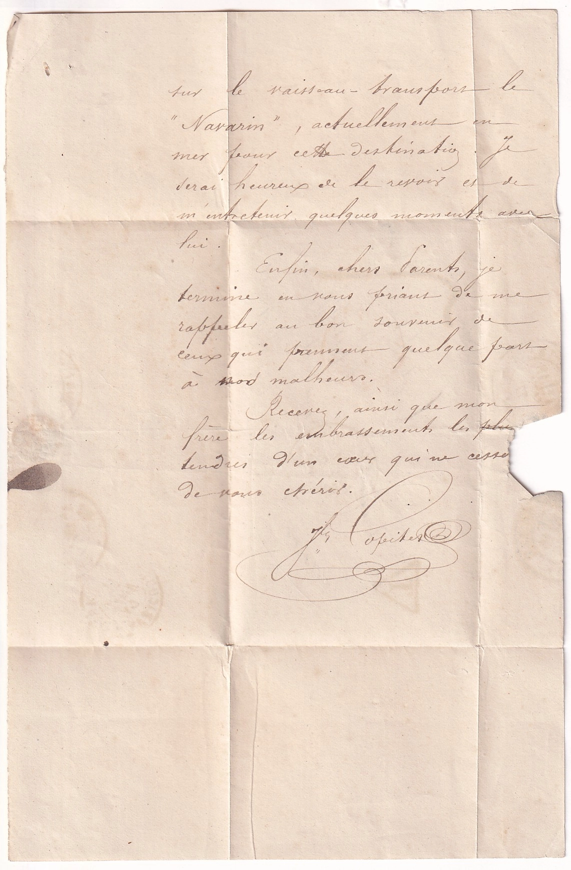 2 LETTRE D'UN DETENU A L'ILE DE NOU NOUVELLE CALEDONIE 31 OCTOBRE 1876 POUR BEAUMONT SUR VESLE MARNE ARRIVE 18 JANVIER 1877 COMMUNE DE PARIS