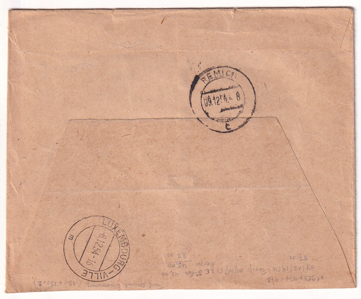 1 N°953 970 974 RECOMMANDE 1954 BORDEAUX POUR REMICH LUXEMBOURG