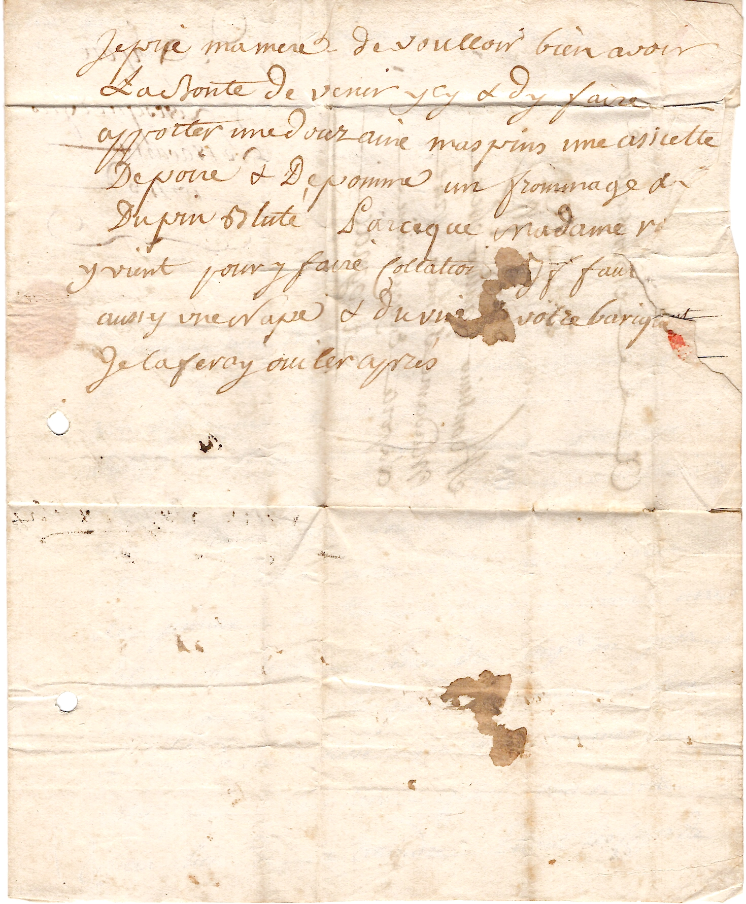 4 RHONE GRANDE MARQUE DE LYON 1746 LETTRE POUR COGNAC PAS COTE