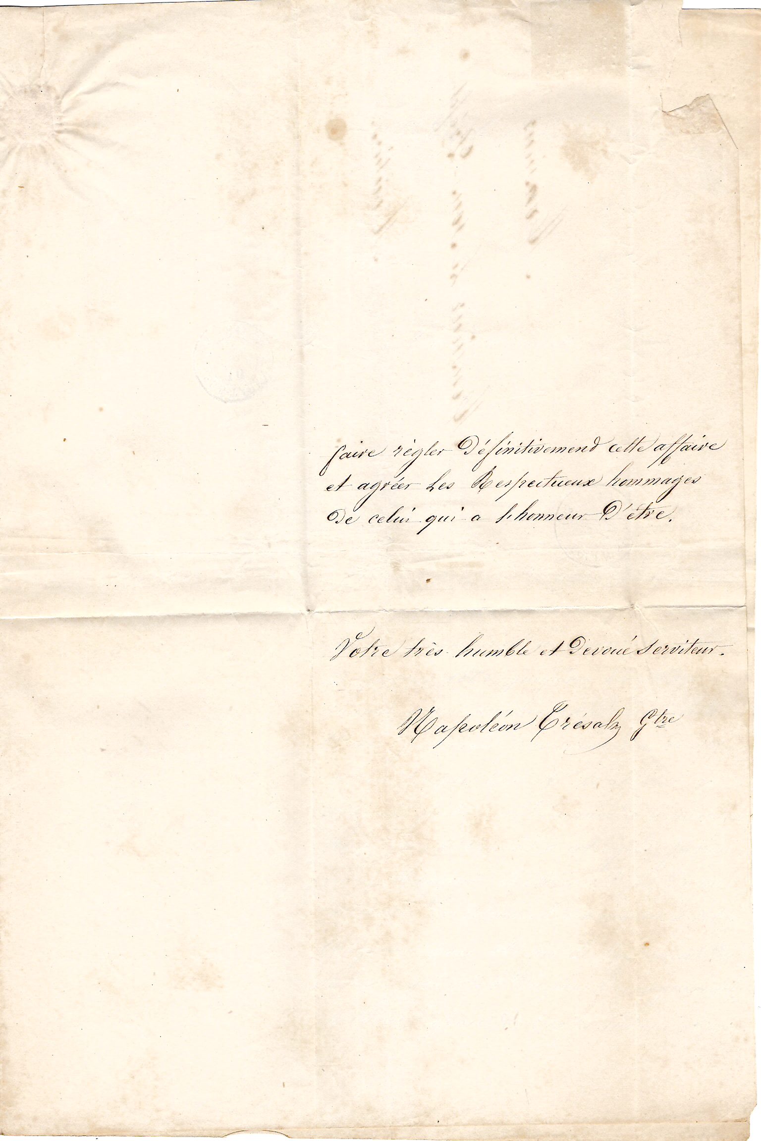 4 FRANCE N° 14 BELLES MARGES PC 4203 TYPE 15 BOURG ST MAURICE 10 JANV 1862 LETTRE LANDRY COTE 190€