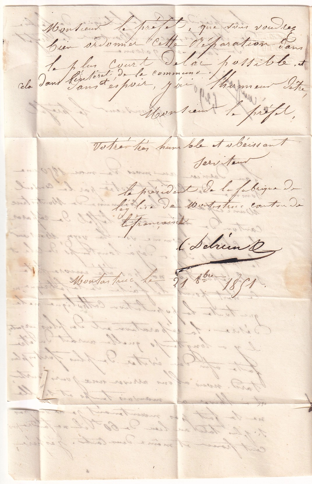 4 N°1 GRILLE + CURSIVE 85 LA FRANCAISE TARN ET GARONNE CAD TYPE 15 MONTAUBAN POUR MONTAUBAN