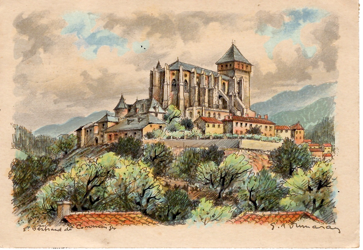 1 N° 1233 SEUL CARTE CACHET PERLE  ST BERTRAND HTE GARONNE 1963 POUR PORTUGAL TAXE 50C