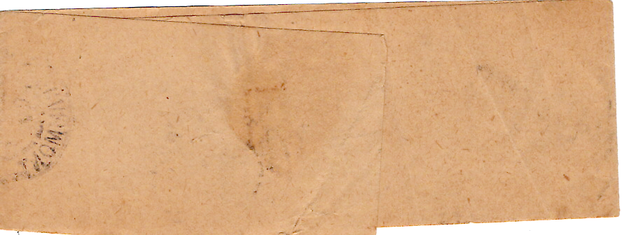 1 ENTIER 1C BLANC BANDE TSC COTE JORDAAN + 1C PARIS 16.3.1907