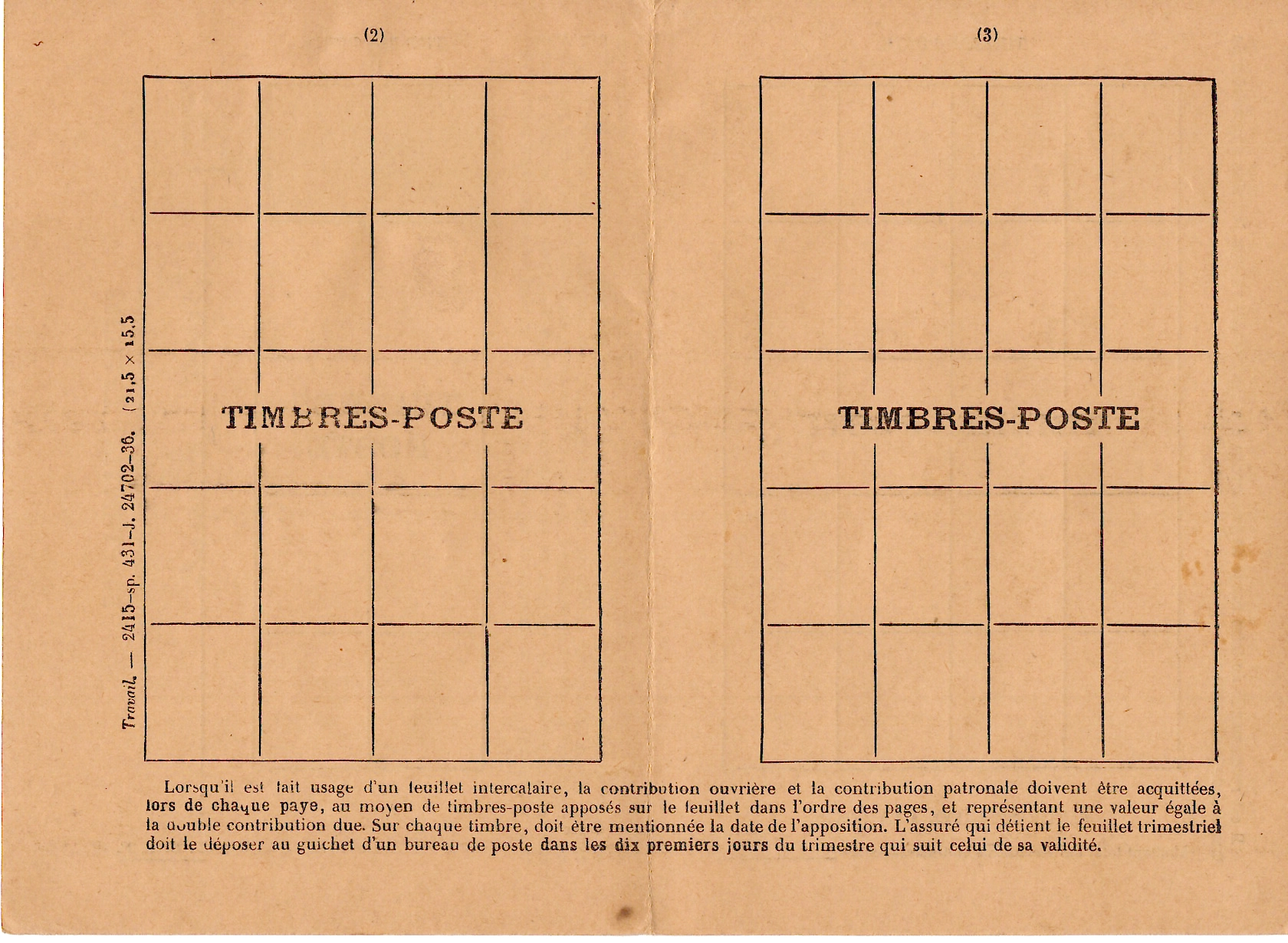 1 PAIX 1FR ROSE PAIRE FEUILLET INTERCALAIRE C.C.MT 2 JUIL 1938