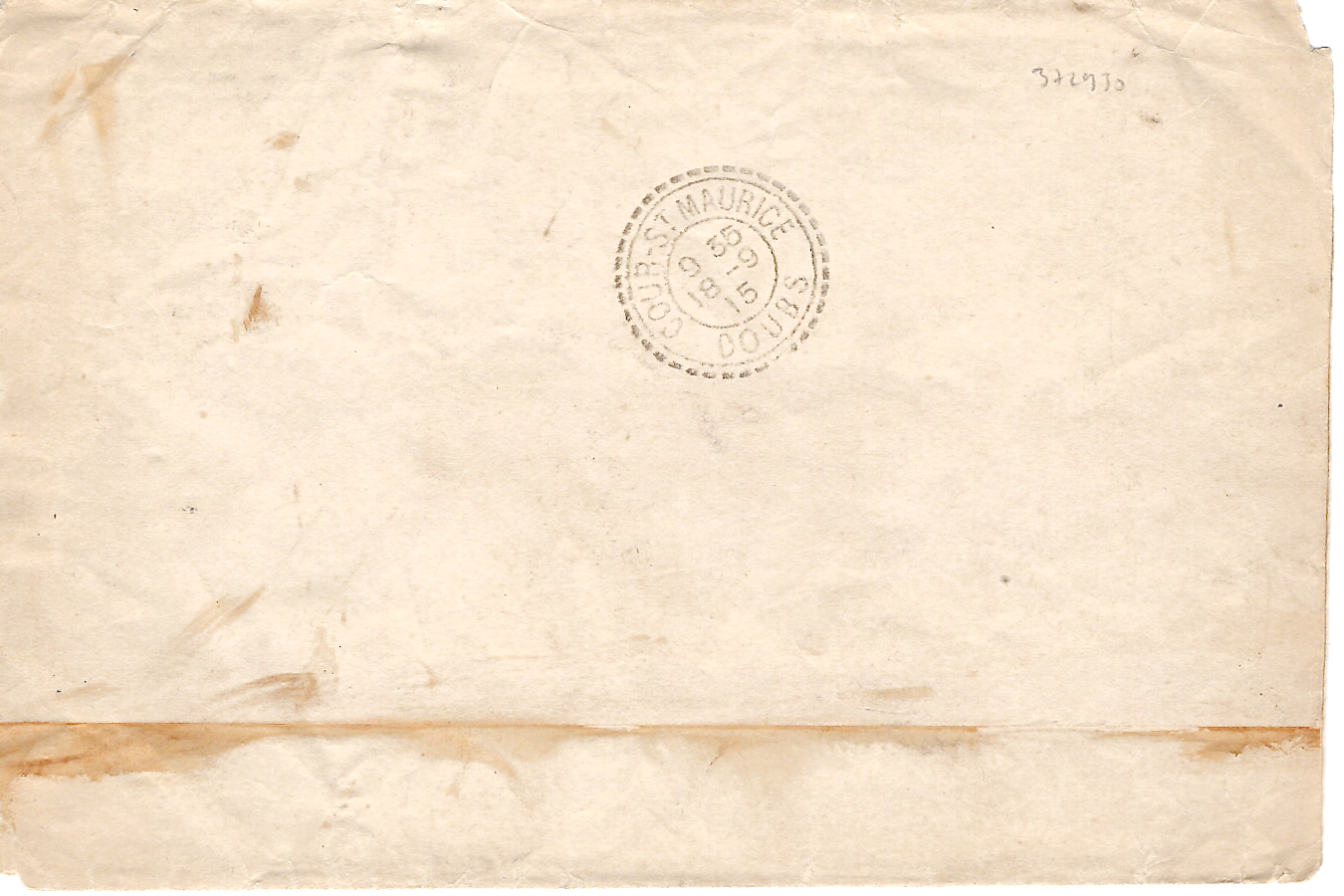 1 BLANC 2C+3C BANDE COMPLETE TRESOR ET POSTES 15.6.1916 *141* + DIVISION INFANTERIE