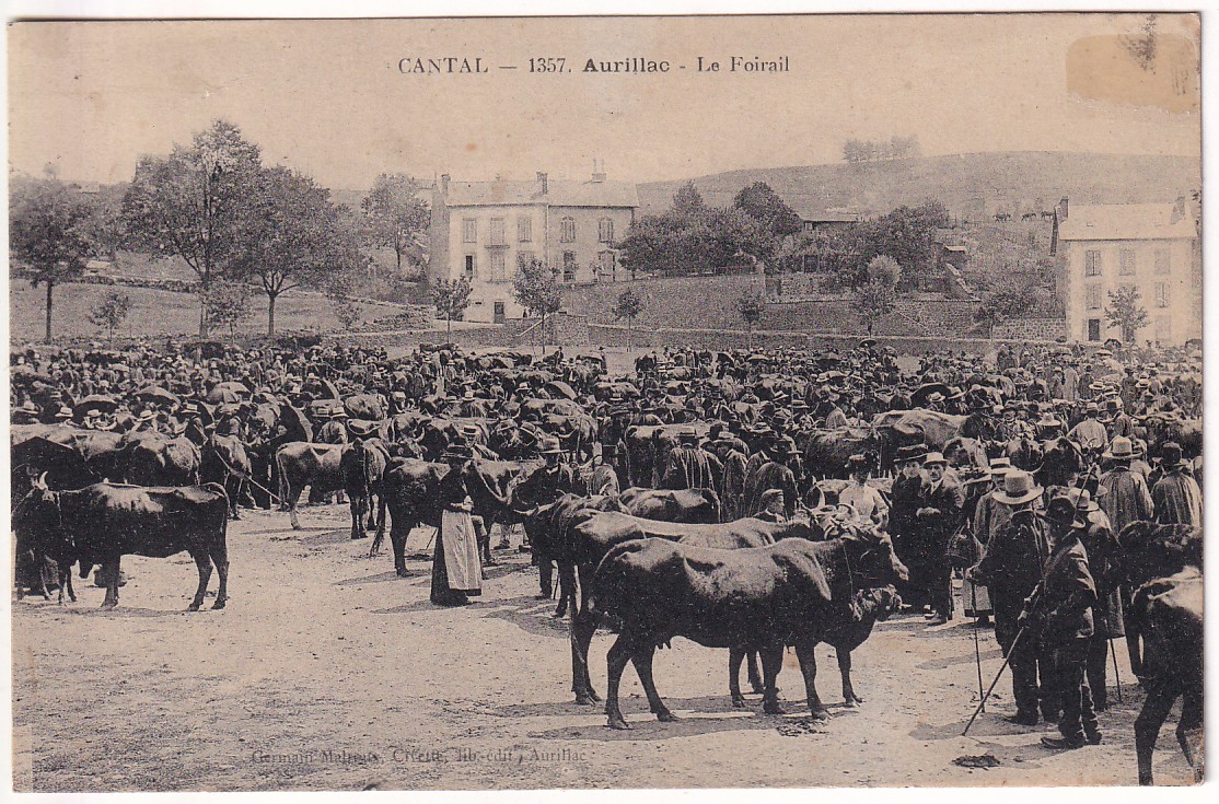 1 N°331 BERLIOZ SEUL SUR CARTE POSTALE AURILLAC CANTAL POUR MAURS AU TARIF 1937