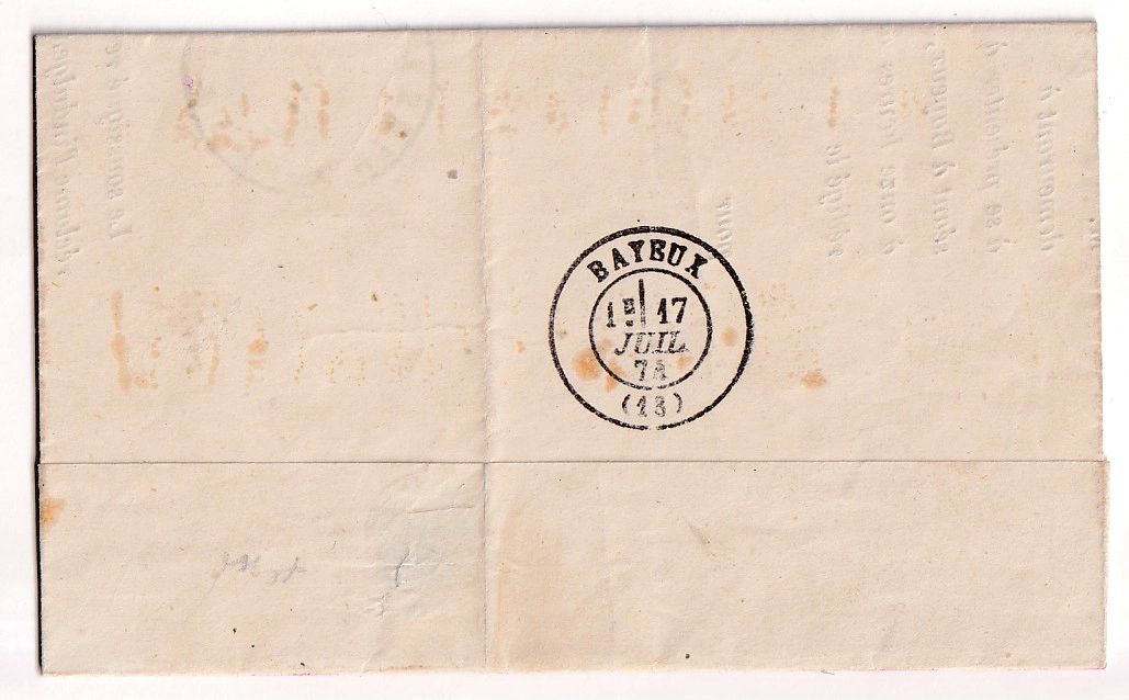1 TIMBRE TAXE N°5 TTB / SUP BDF CAD TYPE 17 BAYEUX CALVADOS