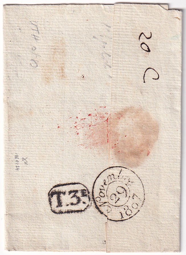 2 MARQUE REVOLUTIONNAIRE P60P BOURG EGALITE SEINE BOURG LA REINE POUR PARIS 1807 INDICE 22