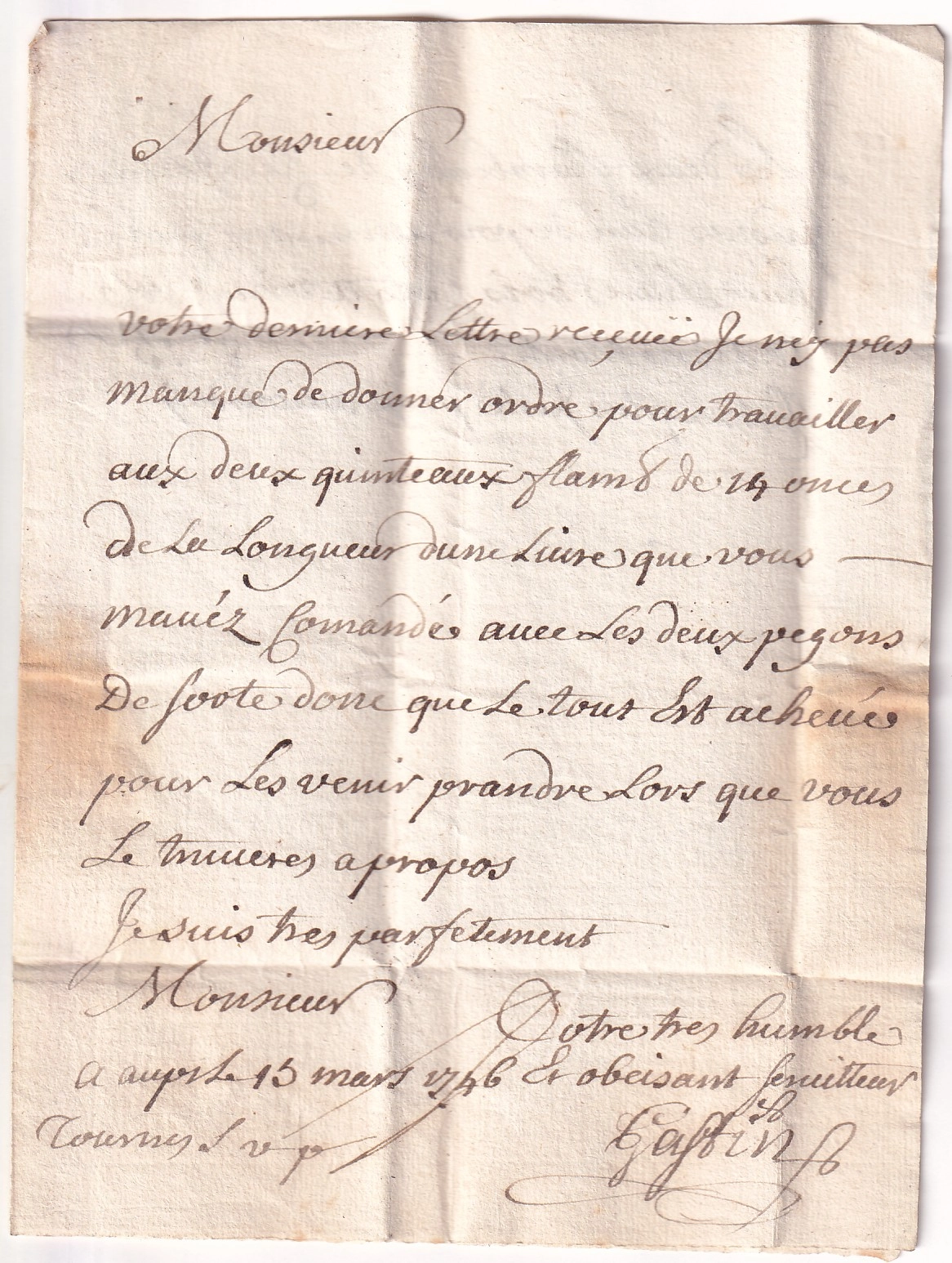 2 MARQUE MANUSCRIT BARJOLS VAR 1746 LENAIN N°2 INDICE 18 POUR MANOSQUE