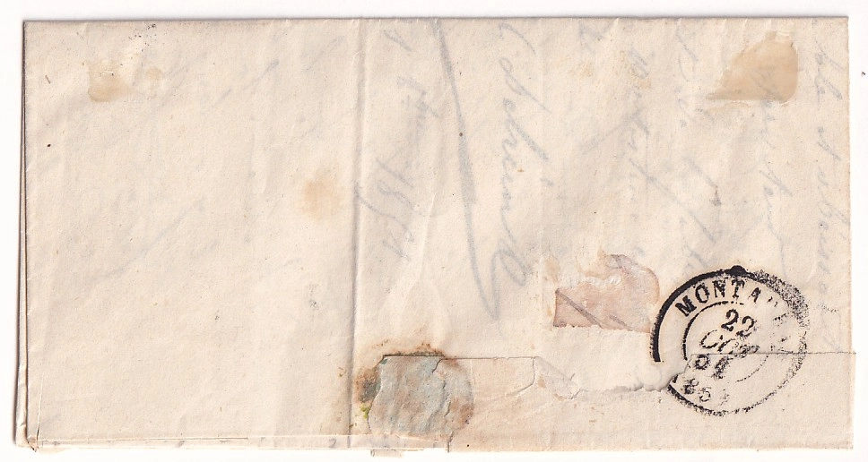 2 N°1 GRILLE + CURSIVE 85 LA FRANCAISE TARN ET GARONNE CAD TYPE 15 MONTAUBAN POUR MONTAUBAN