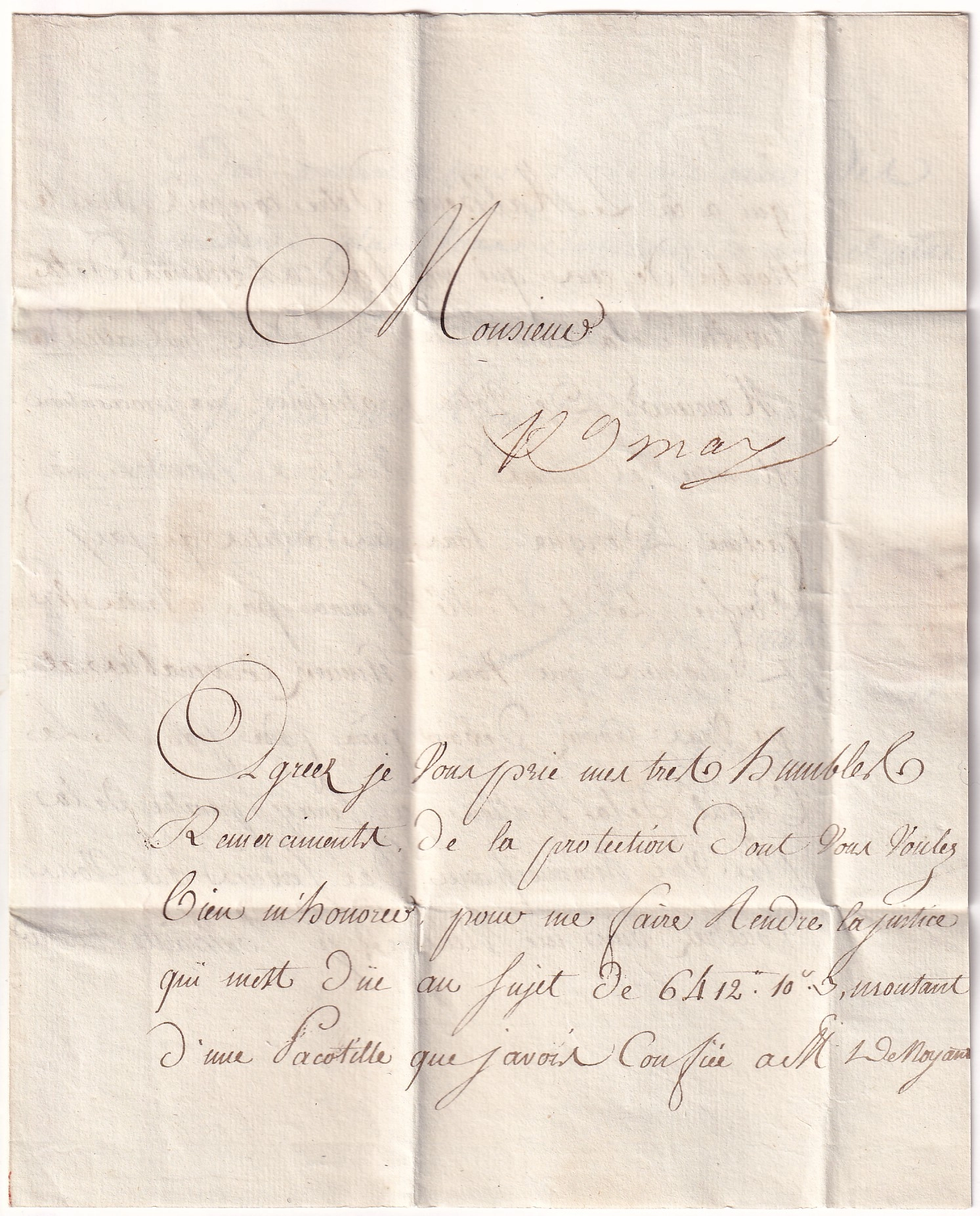 1 MARQUE P DE PARIS LENAIN N°14 INDICE 22 TEXTE REVOLTE DE LOUISIANE ETATS UNIS POUR MADRID ESPAGNE
