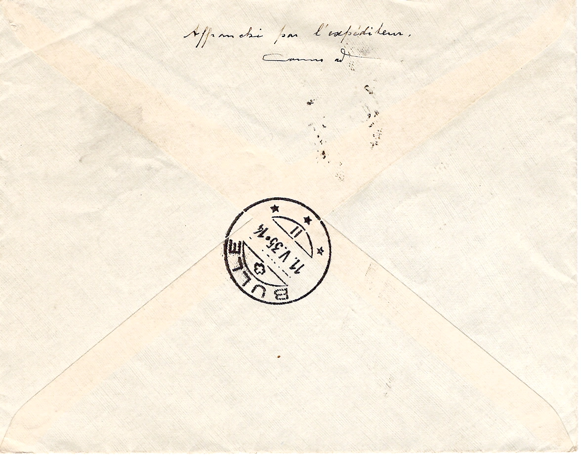1 COTE D'IVOIRE SERIE EXPO COLONIALE 1931 LETTRE ?ABOU1935 POUR SUISSE