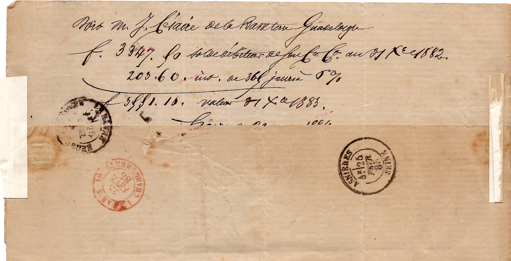1 ALPHEE DUBOIS 25CX2 LETTRE RECOMMANDE GUADELOUPE 1885 BASSE TERRE + COL FR