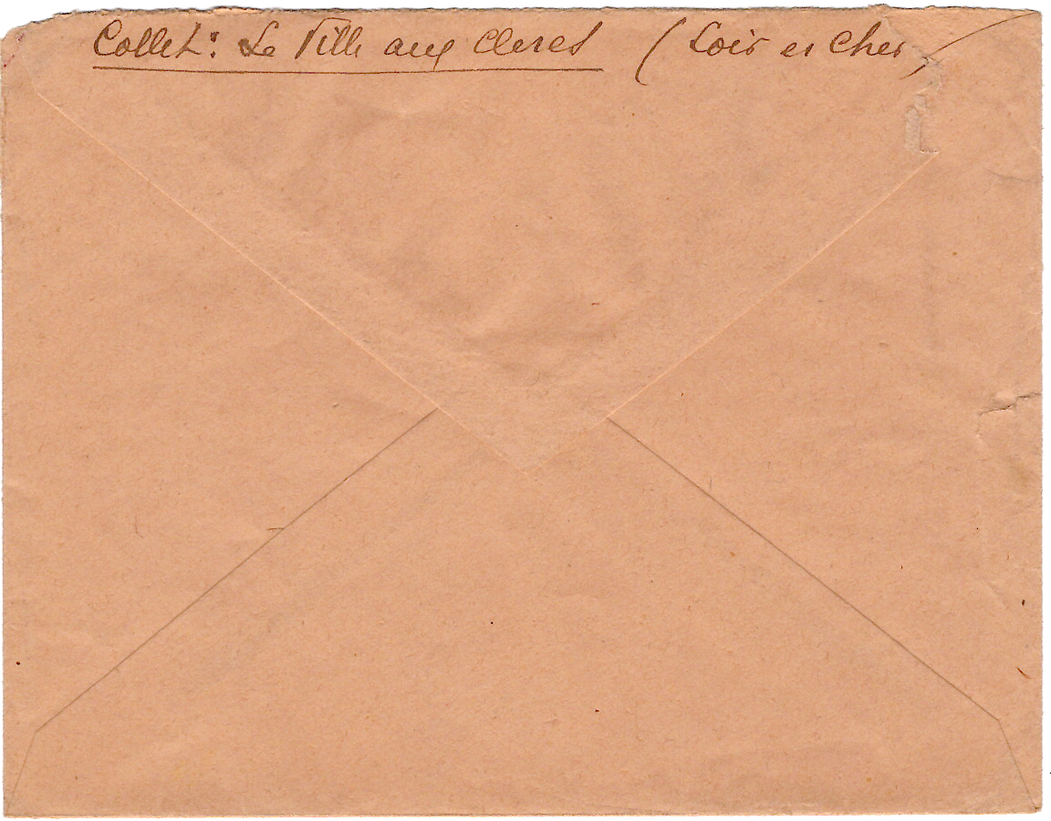 1 N° 802 20FR MR AFRE SEUL LETTRE LA VILLE AUX CLERCS 8.7.1948 POUR SUISSE AU TARIF